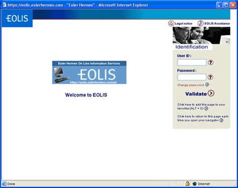 eolis Euler Hermes log in